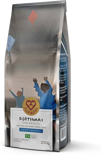 3 Corações Café Torrado e Moído Gourmet Portinari, Notas Trufadas, 250G