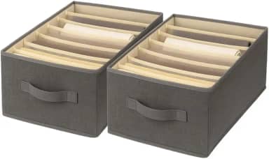 Kit 2 Caixas Organizadoras com 9 Divisórias, Dobráveis e Ideais para Closet e Quarto