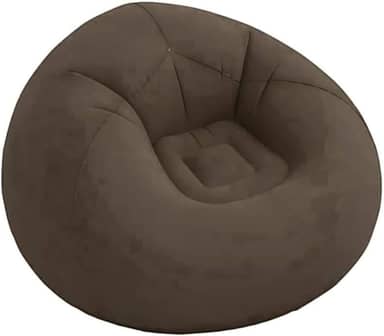 Sofá Poltrona Puff Portátil Inflável Casa Evento Praia Viagem Acampamento Ambiente Internos Externo (MARROM)