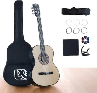 Violão Clássico Acústico 38” para Iniciantes - Kit Completo