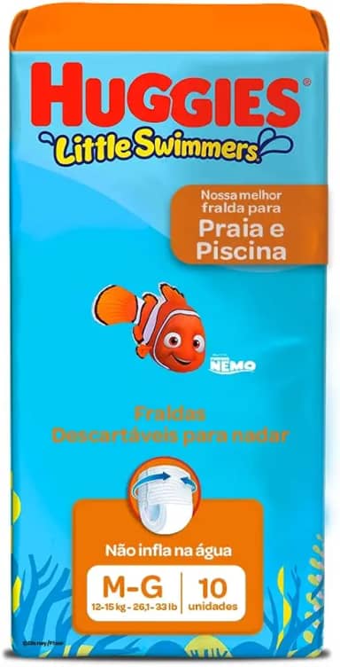 Fralda Infantil Little Swimmers M/G, 10 Unidades, Huggies