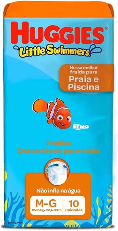 Fralda Infantil Little Swimmers M/G, 10 Unidades, Huggies