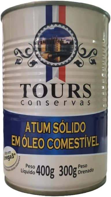 Atum Sólido em Óleo Tours 400g
