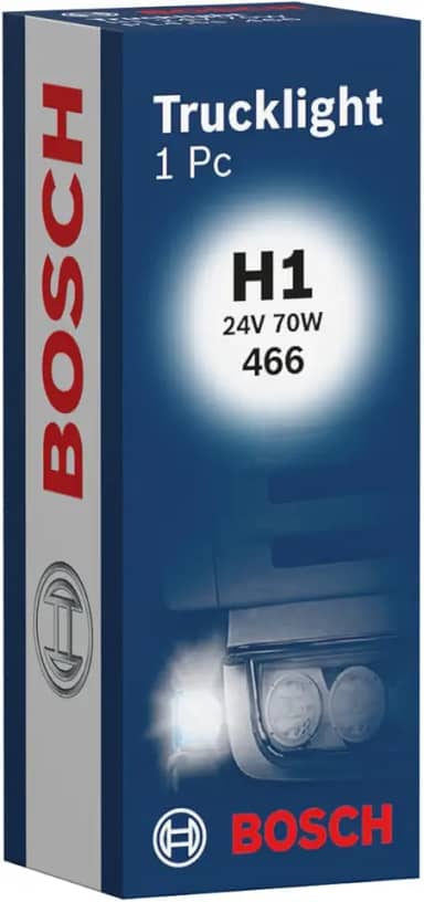 Bosch Lâmpada de Farol H1 Bosch Truck Light para Caminhões e Ônibus - 24V 70W Halógena