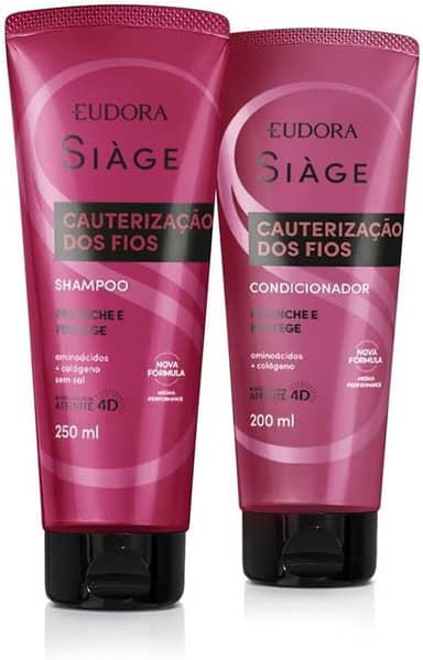 Eudora Kit Siàge Cauterização dos Fios: Shampoo 250ml + Condicionador 200ml