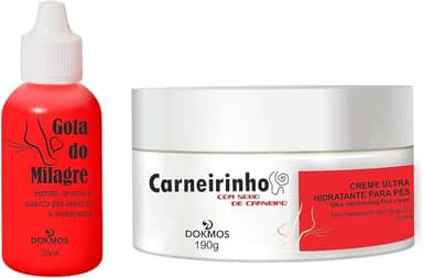 Gota Do Milagre e Creme Para Os Pés Sebo De Carneiro e Uréia