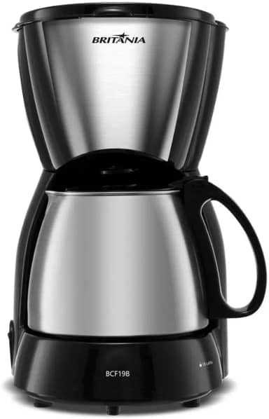 Cafeteira Britânia 18 Cafézinhos Jarra de Inox BCF19B 550W Preto 220V