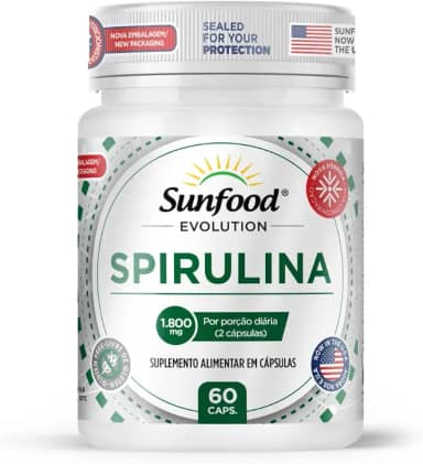 SPIRULINA 1.800MG 60 CAPSULAS SUNFOOD EVOLUTION