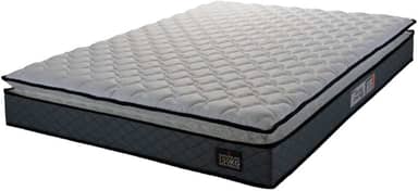 Colchão Casal Espuma D45 Pillow Top Strong 138x188x24cm Cinza/branco Hellen - Suporta até 150kg por Pessoa