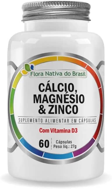 Cmz (Cálcio, Magnésio, Zinco e D3) 500mg 60 Cápsulas Flora Nativa