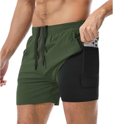 Bermuda Shorts 2 Em 1 Masculino Academia Dryfit Treino