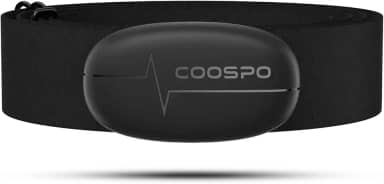 COOSPO Monitor de frequência cardíaca H6, pulseira torácica Bluetooth 4.0 ANT+ IP67, sensor de frequência cardíaca torácica para relógios esportivos Peloton Polar DDP Yoga Map My Ride Garmin