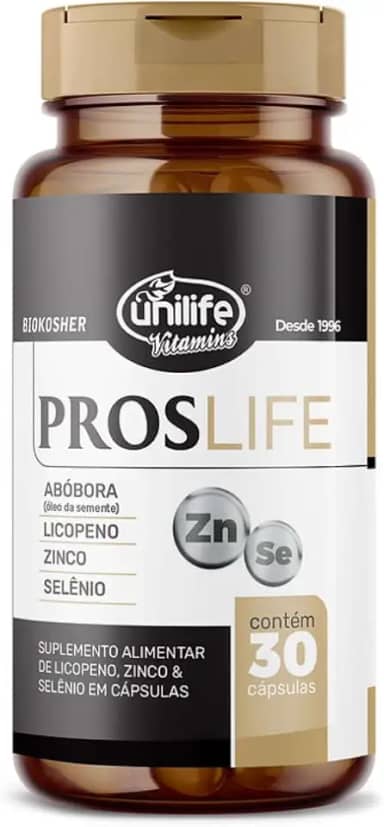 ProsLife Óleo de Semente de Abóbora + Licopeno + Zinco + Selênio 30 Cápsulas Unilife
