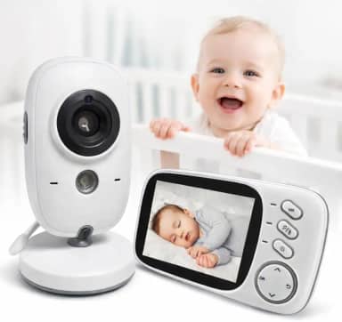 Babá Eletrônica com Monitor LCD, Visão Noturna, Áudio Bidirecional, Sensor de Temperatura, Reprodutor de Música, Alcance de 260m, Ideal para Monitoramento de Bebês e Recém-Nascidos