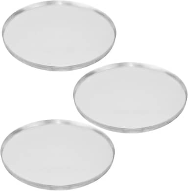 KIT COM 3 FORMAS ASSADEIRA DE PIZZA 35CM ALUMÍNIO