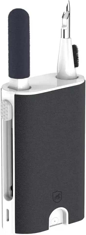 Gshield Conjunto Multifuncional 5 em 1 para Limpeza de Eletrônicos, Celular, Teclados e Fones, com Escova e Spray Limpa Telas de Reservatório Reutilizável, Symetric