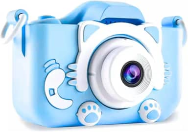 Máquina Fotográfica Infantil Digital – Vídeos HD, Fotos 13 MP, Tela 2″, 4× Zoom, Jogos, Bateria Recarregável USB - YASDA (AZUL)
