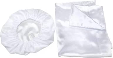 Kit 2 Fronhas 50x70 +1 Touca De Cetim Anti Frizz Branca