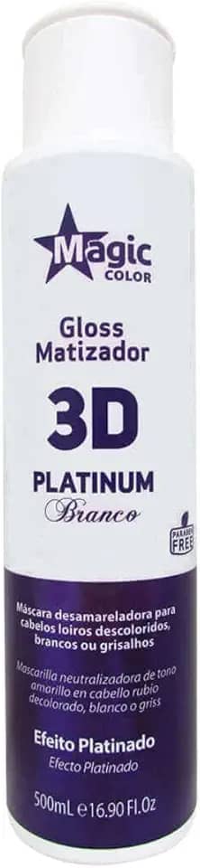 Magic Color Pro Matizador 3D Platinum Branco 500Ml (Efeito Platinado)