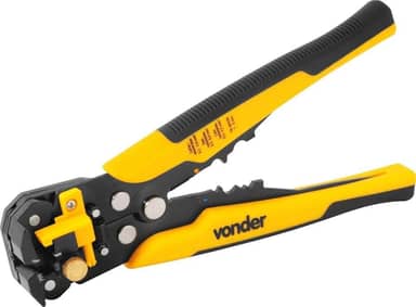 Alicate Automático, Ajustável, Desencapador e Crimpador de Fios, Amarelo/Preto, 203mm - 8” Vonder