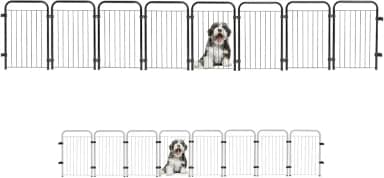 Utility Pet & Lar, Cercado Caes Pet Cachorro Grade Cerca 8 Módulos 51 cm Altura Cor:Preto