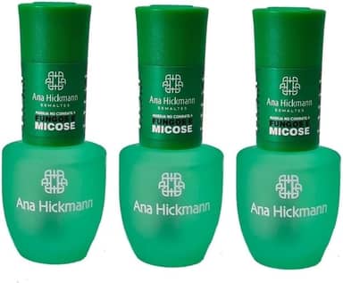 Kit 3 Unidades - Esmalte Ana Hickmann 9ml Help Treatment - Antifungos Melaleuca, Fortalecedor de Unhas, Alta Durabilidade