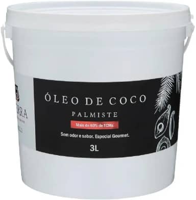 Óleo Vegetal Coco Culinário, Capilar e Para a Pele Palmiste Refinado 3L – Sem Odor, Sem Sabor, Não Hidrogenado