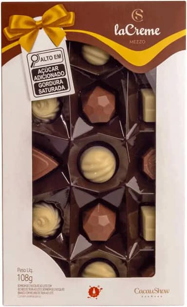 Caixa de bombom laCreme Sortido 108g Cacau Show