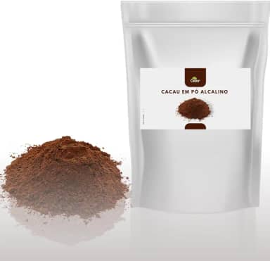 Cacau em Pó Alcalino 100% Natural 1Kg Oner Rico em Antioxidantes sem Açúcar ou Glúten para Receitas Saudáveis Chocolates Artesanais Bolos Bebidas e Dietas Equilibradas
