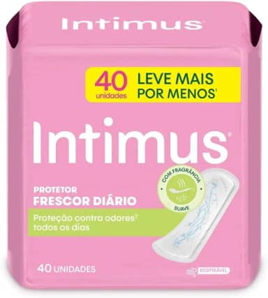 Intimus Days 202304 - Protetor Diário com Perfume, 40 unidades - Leve 40 Pague 30, Branco