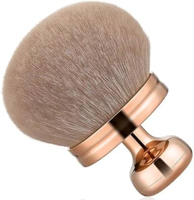 Pincel Kabuki Corporal Rose Gold – Aplicação Rápida e Uniforme de Base, Pós, Autobronzeador e Maquiagem Corporal