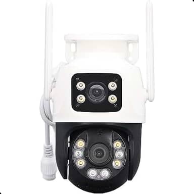 Câmera de Segurança Exterior A28b com Visão Noturna e Detecção de Movimento, Dupla Lente e IP66