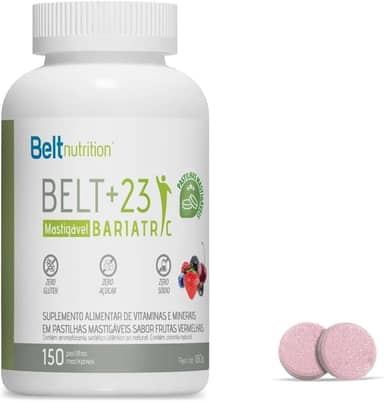 Belt +23 Bariatric MASTIGÁVEL Multivitamínico e Multimineral 150 Pastilhas (150 Pastilhas, Frutas Vermelhas)