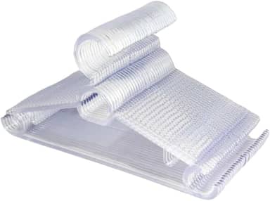 Cabides De Acrilico Transparente Antiderrapantes Multiuso Com 50 Unidades Antideslizante Reforçado |Feito de Material Virgem de Acrílico| Cabides para Calças, Camisas, Camisetas, Ternos