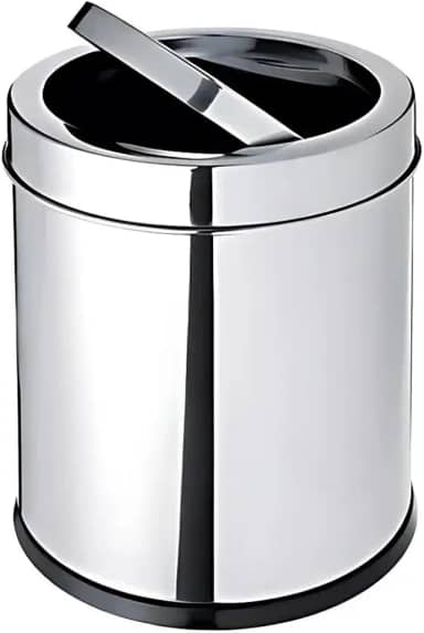 Lixeira Inox 3l Basculante Banheiro Cozinha Escritório Powermaid