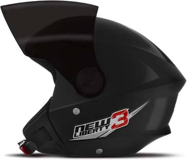 CAPACETE ABERTO PRO TORK NEW LIBERTY 3 SOLID PRETO TAM. 58 VIS. FUMÊ
