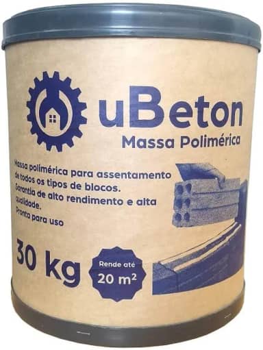 uBeton Argamassa Polimérica Cola Bloco/Tijolo - 3 Un. de Barrica 30kg - 90kg