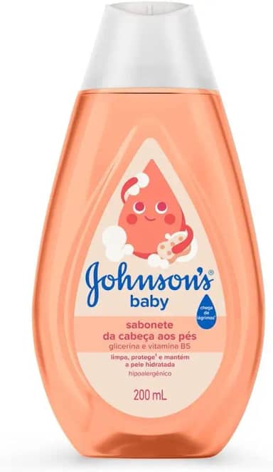 Johnson's Baby Sabonete Líquido Glicerina Da Cabeça Aos Pés, 200ml