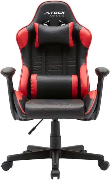 Cadeira Gamer Giratória Infantil Stock Car Blume Office Poliuretano (pu) Preto Vermelho Base Rodizio