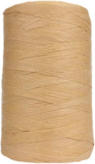 Fita marrom de crochê de papel raiom 316Yard para chapéu de sol de verão, bolsa de praia, decoração artesanal DIY