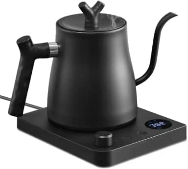 110V, 304 Chaleira Eletrica, 1L Chaleira Bico de Ganso, Chaleira Eletrica Bico de Ganso, Temperatura E Tempo Ajustáveis, Chaleira Bico de Ganso Eletrica, Bico de Ganso, Mantém Quente