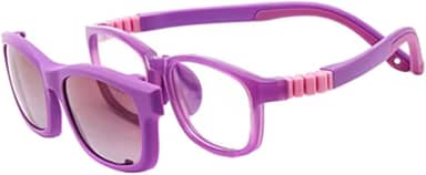 Armação De Óculos Infantil Solar Clip On 2 Em 1