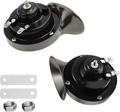 Royal Sun 2 buzinas de trem 300DB super alto 12 V à prova d'água, buzina dupla caracol elétrico para carro, motocicleta, caminhão, bicicleta, barco, carro