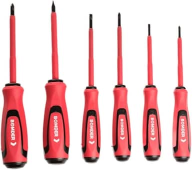 Jogo Chave Isolada 1000V Eletricista NR10 Fenda Philips 6Pçs