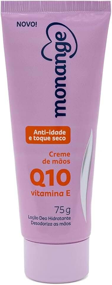 Monange Creme Para Mãos Anti-Idade Q10 E Vitamina E Com Ação Desodorante 75G