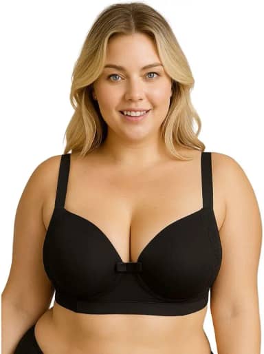 Sutiã Plus Size Bojão Soutien Reforçado Alça Sustentação Rendão