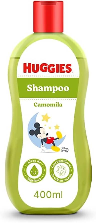 Huggies Shampoo Infantil Chá de Camomila, 400 ml, Verde