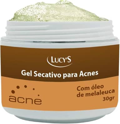 Gel Secativo para Acne - Com Óleo de Melaleuca, Seca Espinhas e Cravos Rápido 30g Lucy’s