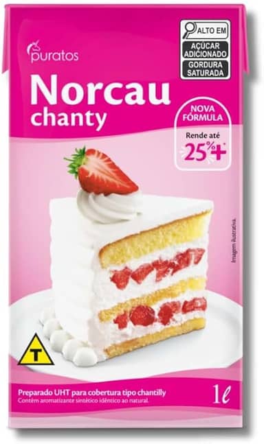 Chantilly Norcau Chanty, Cobertura e Recheio para Bolos, 1L, Puratos