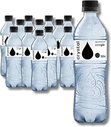 ÁGUA MINERAL COM GÁS 500ML KIT 12 UNIDADES- NATURAL, REFRESCANTE